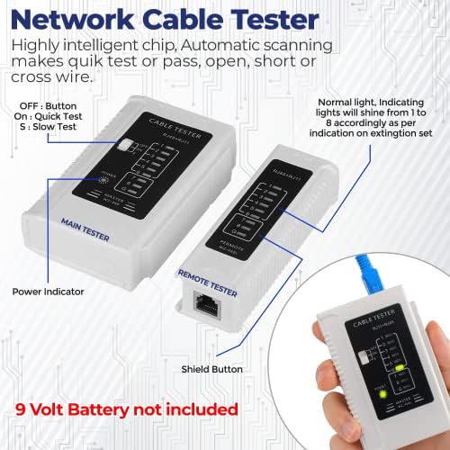 RJ45 Passe através do kit de ferramentas de crimp