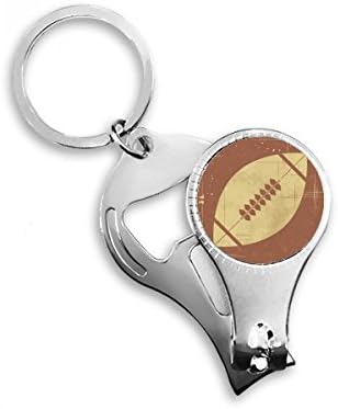 Ilustração de futebol ilustração marrom padrão benging benging anel de chaves de corrente de garrafa de garrafa clipper