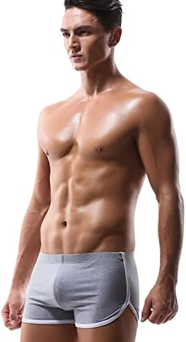 Masculino boxers de algodão masculino de moda casual coloca de retalhos de retalhos de boxers de boxers confortáveis ​​sexy