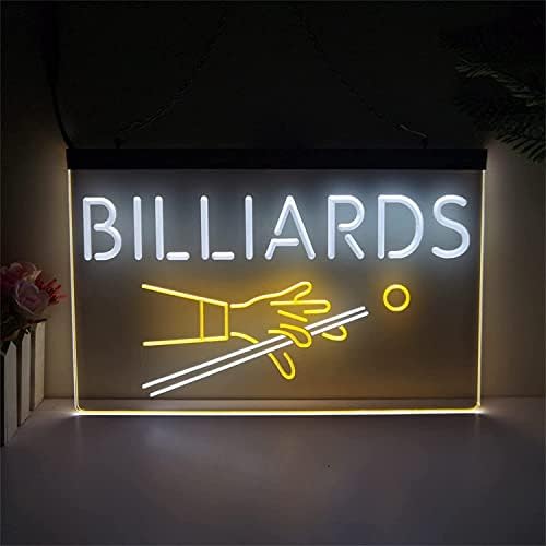 DVTEL LED Billiards Neon Sign, Display Custom Decoração Luzes noturnas Luzes de neon de acrílico, Salão luminosa pendurada na parede,