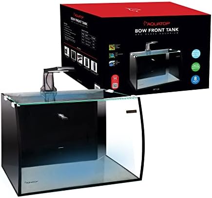 Aquarium de vidro vertical à brecha vertical, 5 galões-seguro para água doce e água salgada, tanque de peixes de mesa, tudo em um tanque com filtro, luz LED, alta clareza e baixo vidro de ferro