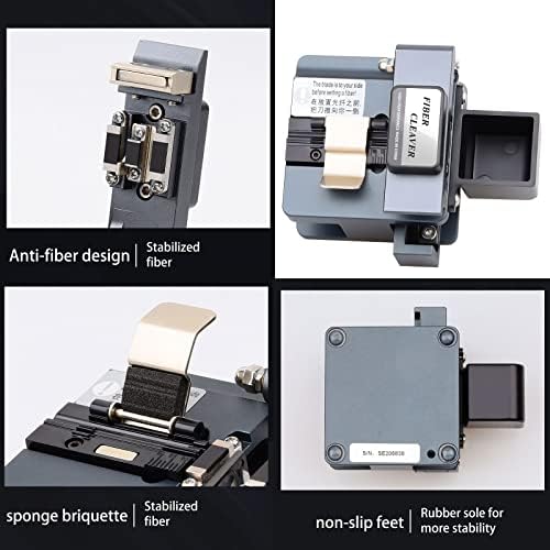 Fyboptwu - Cleaver de fibra óptica com 24 Cleving, Cutter de fibra óptica de metal de 3 em 1 função, usinagem de precisão CNC sênior,