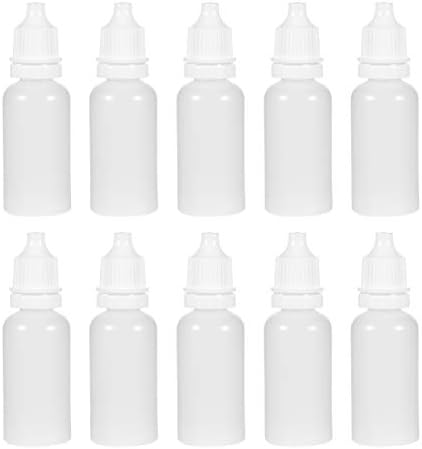 Garão de conta -gotas plástico uxcell, 15ml/0,5 oz garrafa de conta -gotas espremizado vazio com tampa, preto, pacote de
