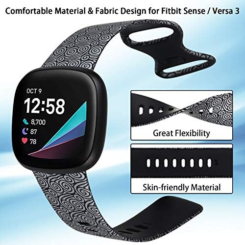 Honecumi Compatível com Fitbit Sense 2/ Fitbit Sense Bands/ Fitbit Versa 4/ Fitbit Versa 3 Substituição Banda de relógio