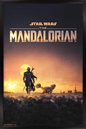 Trends International Star Wars: The Mandalorian - D23 One Sheet Wall Poster, 22.375 x 34, versão emoldurada preta