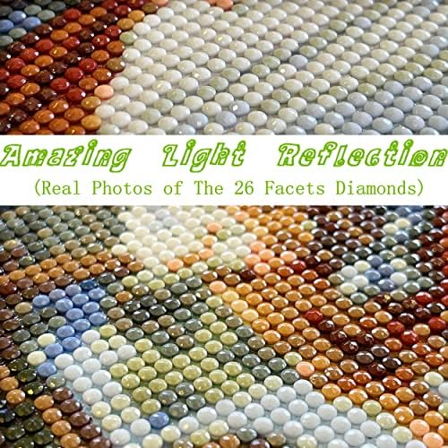 5D Diamond Painting by number Kit, série religiosa Drill Full Diy Diamond pinturas Christian Diamond Borderyer Art Crafts Mosaic Gem Pinturas para Decoração de parede em casa Presente, 12 x16