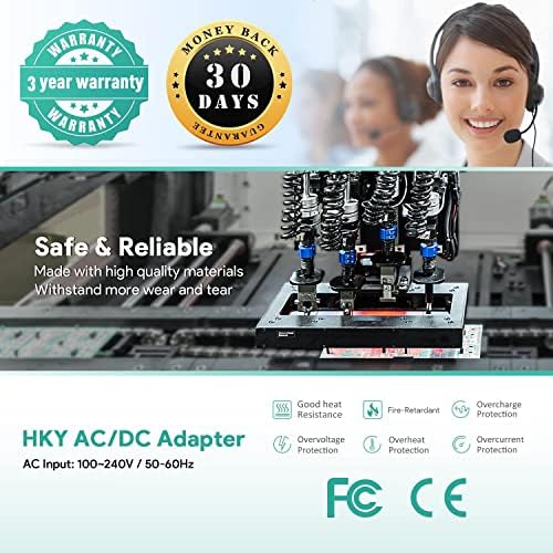 Adaptador AC HKY Compatível com Bissell Multi Reach Plus A vácuo 2716 131A0002 AirRam Mk2 2524 2144 1984 19841 19844