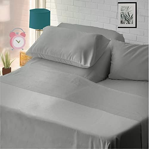 Flex Top King Sheets para dormir Number Bed, de algodão egípcio- 400 TC Split Top King Sheets para dormir Número