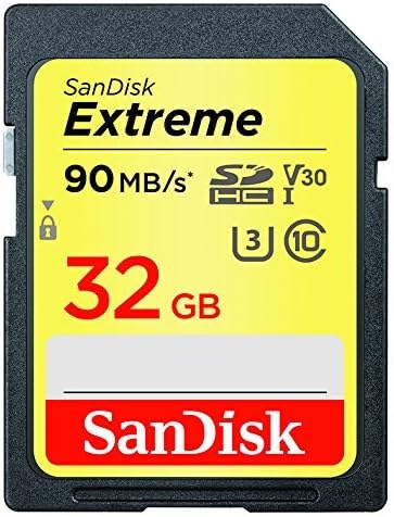 Sandisk Extreme 32 GB SD Speed ​​Class 10 UHS-1 U3 C10 4K 32G Cartões de memória SDHC para câmera digital compatível, computador, câmeras de trilha