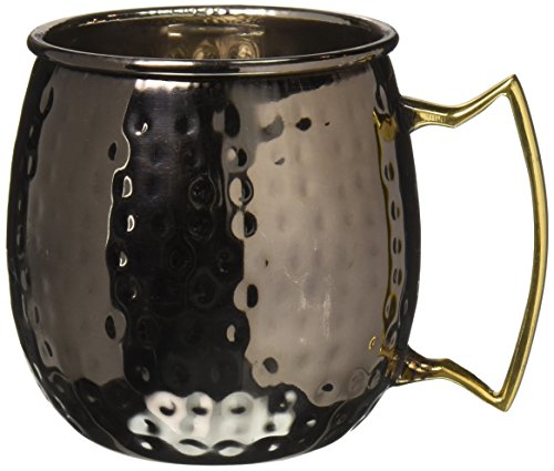 American Metalcraft BM16H Moscow Mule Mug, martelado, preto/bronze, 16 oz.