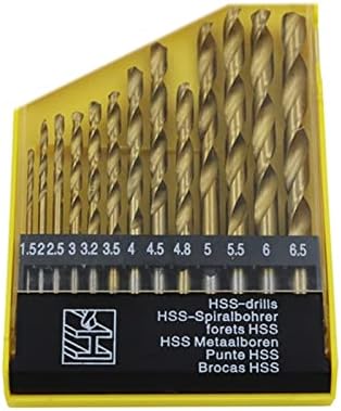 Mountain Men Twist Drill 19pc/lote 1mm-10mm T-Itanium Metalworking Hard Metal HSS Twist Drill Bit Set para perfuração de aço inoxidável