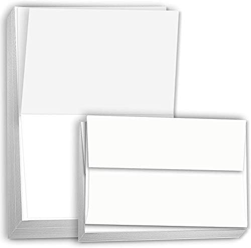 Hamilco Blank Cards and Envelopes White Cardstock Paper 4,5 x 6,25 A6 Cartões dobrados com envelopes 100 pacote