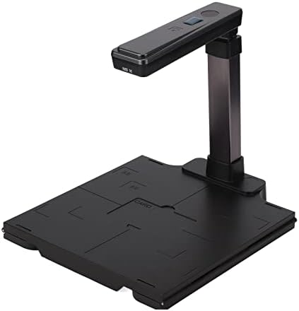 Câmera de documento portátil F620, scanner de câmera de documentos USB de 5MP com luz LED, para manuscrito de escritório/documentos/cartão de identificação/fotos/fotos/revistas livros, tamanho de captura A4