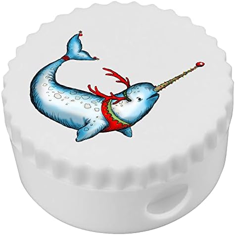 Azeeda 'Natal Narwhal Whale' Compact Pencil Sharpiner