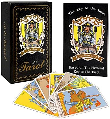 Deck de cartões de tarô clássicos do ixiger com guia 78pcs cartões de tarô para iniciantes para avançar o deck de tarô