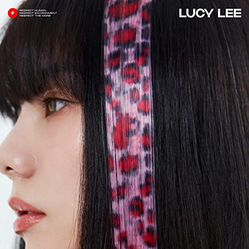 Lucy Lee clipe colorido em extensões de cabelo, extensões de cor do cabelo, clipe reto em estilo de moda 4pcs, peças de cabelo de 22