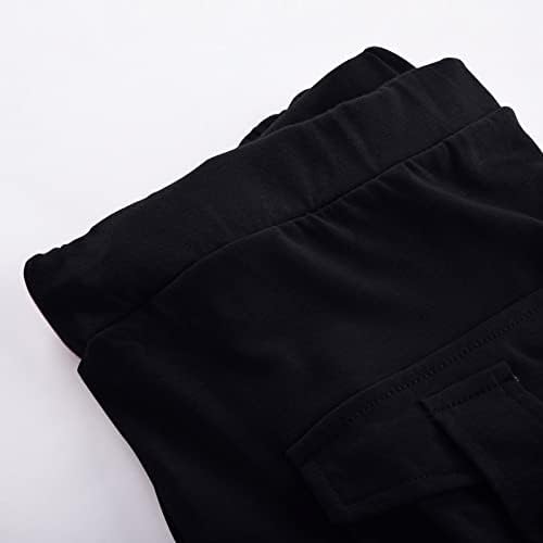 Pontas de moletom de tamanho grande para mulheres 2023 Summer Capris Cargo Joggers