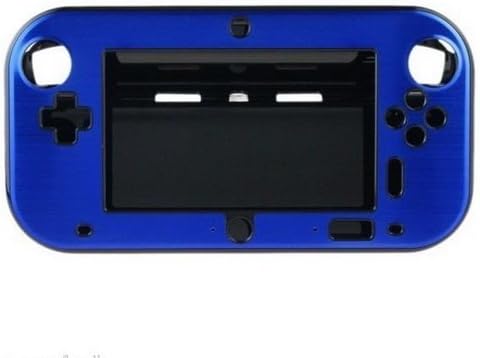 Goliton Anti -Shock Hard Aluminium Metal+Casca de caixa de plástico Casagem da caixa para Nintendo Wii U Gamepad - Blue escuro