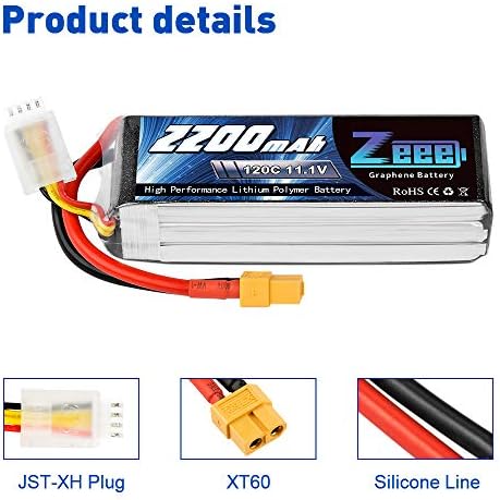 Zeee 3s 120c 2200mAh 11.1V Bateria de lipo com xt60 plug rc grafeno lipo para fpv drone quadcopter helicóptero avião