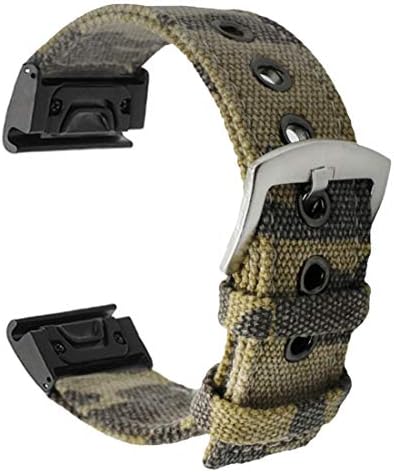 Yooside Watch Band para Fenix ​​5/Fenix ​​de 6,22mm de ajuste rápido Camuflage Substituição de pulseira de pulseira para Garmin