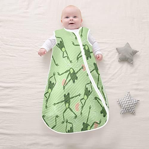 Vvfelixl Sack Sack para criança, Funny Frogs Green Baby vestível cobertor para infantil, saco de transição Saco de