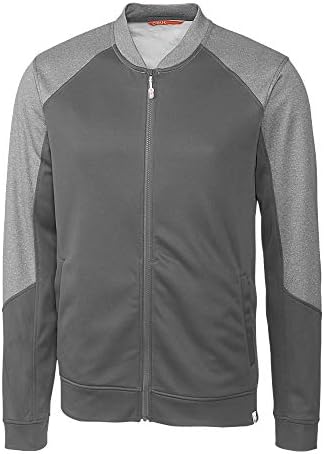 CBUK Men's Pop Fly Colorblock Block Heathed Lã Full Zip Bomber