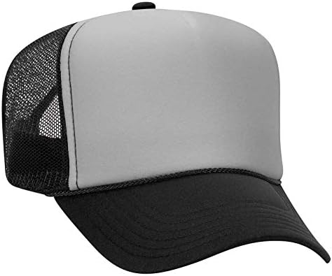Otto Cap 5 Painel High Crown Mesh Back Trucker Hat Hat Polyster Foam Front