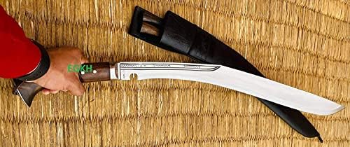 Egkh - 24 polegadas Sirpate Tang completo Kukri - Espada - Grande Khukuri - Camping - Facas de caça