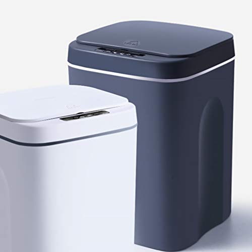 Hemoton Waste Bin Lixo Bucket Automático Sensor de movimento sem toque lixo pode cozinha plástica lixo de escritório em