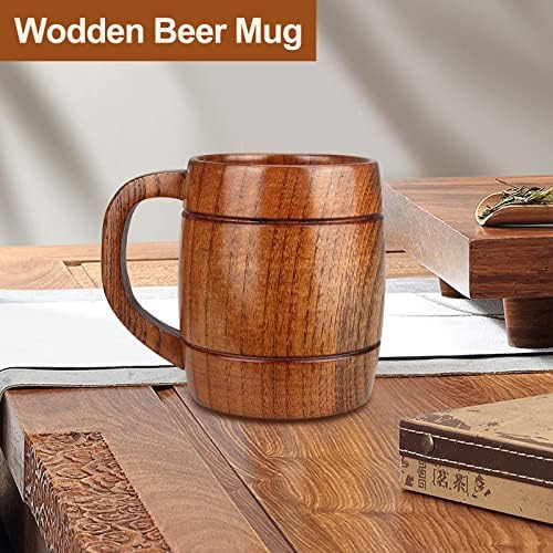 Caneca de cerveja de madeira melhor madeira bebendo copo de caneca viking de madeira de madeira copo de chá de gama de gama de chá para homens para homens caneca de café presente