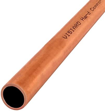 Visiaro Hard Copper Tube, 1mtr, externo dia 1-3/8 polegadas, espessura da parede 18 SWG, pacote de 2