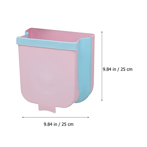 YARNOW 2PCs sobre os enormes, em Classificação do banheiro pendurada rosa O lixo de lixo de contêiner Mini lixo veículo- montado com cesta de armazenamento de cozinha montada lixo pequeno lixo