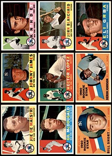 1960 Topps New York Yankees Team estabeleceu o New York Yankees Ex/Mt Yankees