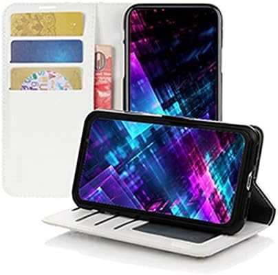 Fairy Art Crystal Cartlet Caixa de telefone compatível com Samsung Galaxy A20 - Butterfly - Branco - 3D Tampa de couro de brilho brilhante