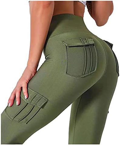 Leggings de carga sem costura de Bblulu com bolso para mulheres de alta cintura de carga de moletom elástico Running Yoga Leggging Tights