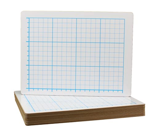 9 x 12 Placa de apagamento a seco de grade de dois lados de dois lados - pacote de classe em massa de 1/2 de 12