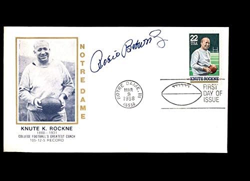 Roosevelt Brown assinado Jim Thorpe FDC Cache Autograph NFL Hof