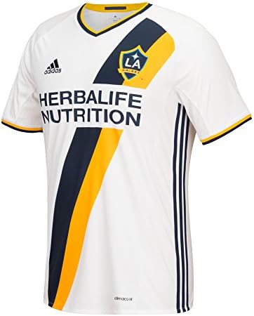 MLS LA Galaxy Steven Gerrard 8 Réplica masculina Jersey de manga curta, branca, média