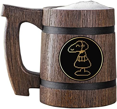 Undertale Glad Dummy caneca tanque de madeira. Presente para jogadores. Beer Stein. Caneca de cerveja de madeira personalizada.