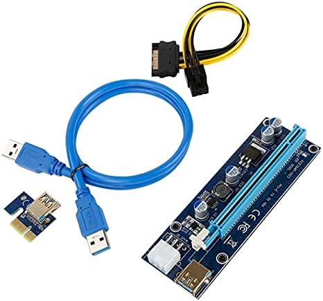 Conectores pci -e pcie riser 009 expresso 1x 4x 8x 16x extensor pci e USB riser 009s gpu dual 6pin adaptador cartão sata 4pin para