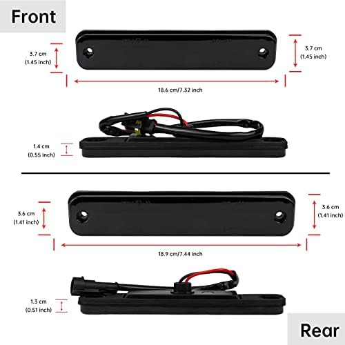 VOILAMART LENS AMBER/RED KITS DE LUZ DE LATERIA LED LED COMPATÍVEL COM HUMMER H2 2003 2004 2005 2006 2007 2008 2009 LED LED