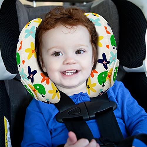Suporte ao pescoço da cabeça do assento do carro bebê, inserção de segurança do carrinho ajustável da criança, almofada de