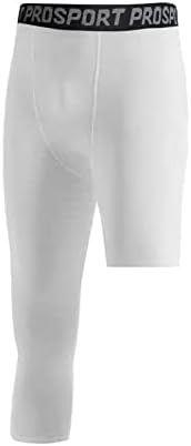Calça de compressão de compressão de uma perna Capri calças de compressão 3/4 da camada de base atlética Leggings de basquete