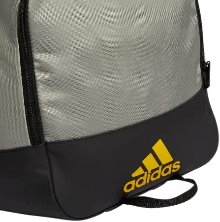 Bolsa de mochila média da Adidas Defender 4, seixos prateados/preto/ousado, um tamanho único