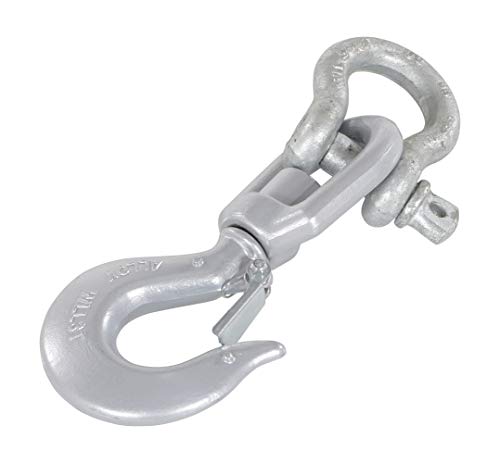 Vestil Hook-S-6 Golpeiro de elevação de aço com Clevis, 6.000 lb. Limite de carga de trabalho