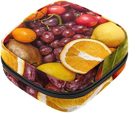 Saco de maquiagem de frutas coloridas, bolsa de cosméticos, bolsa de higiene pessoal portátil para mulheres e meninas