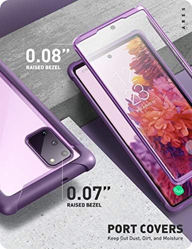 Série I-BLASON ARES projetada para o caso Samsung Galaxy S20 FE 5G, camada dupla de casca de pára-choque transparente com protetor