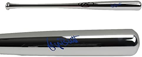 George Brett autografou/assinado Kansas City Rawlings Silver Chrome Baseball Bat