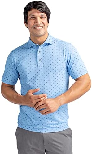 Cutter & Buck Men de manga curta Virtue Eco Pique Tile Polo Polo