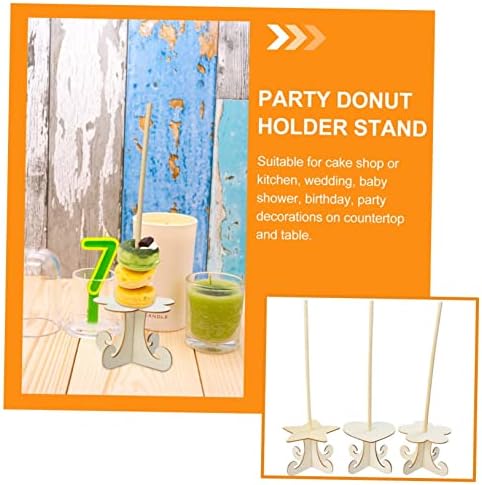 Toyvian Donut Stand Bolo de casamento Stand ornamentos caseiros Candy Display Rack 3pcs Donut Display Rack Rack Donut